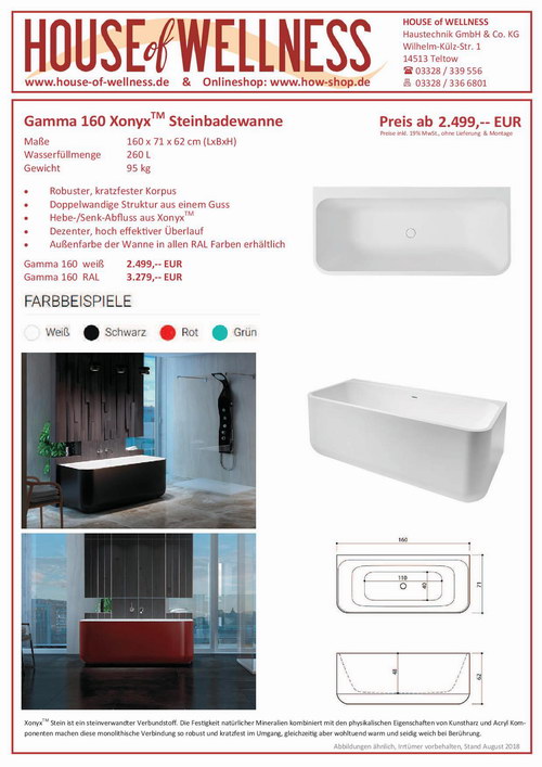 whirlpoolbadewanne gamma-160