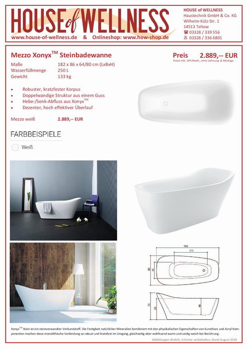 whirlpoolbadewanne mezzo